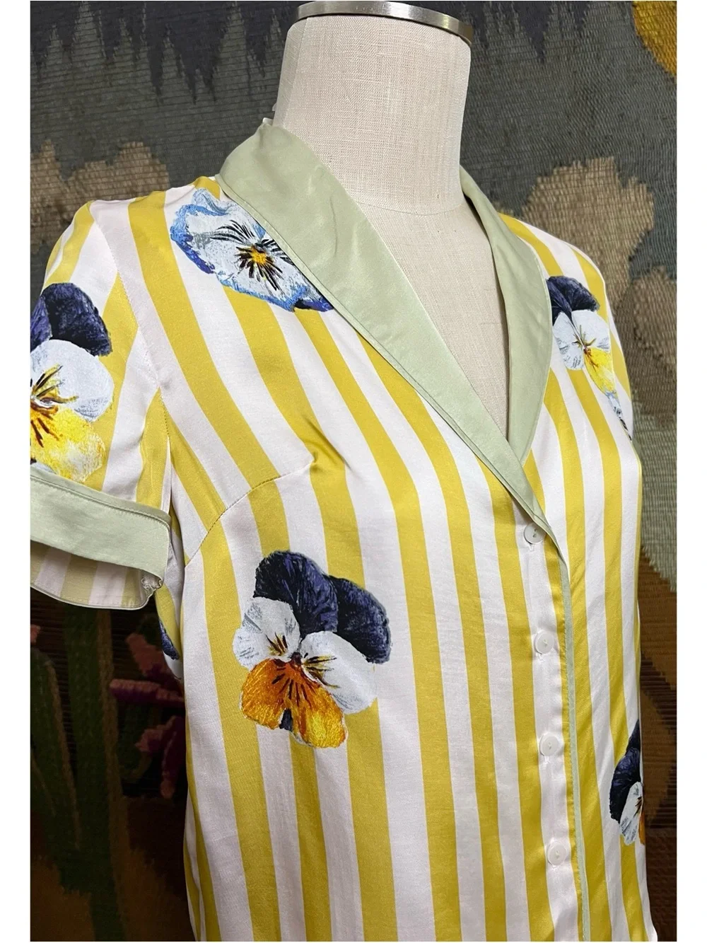 Anthropologie Lyrebird Pajama Shirt XXS